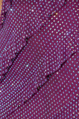 Embellished Strapless Ruffle Maxi Dress in Plum