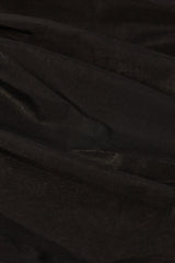 Metallic Ruffle Low-Rise Flared Trousers in Black