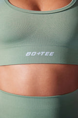 Low Back Define Luxe Sports Bra in Sage