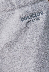 Fleece Wide Leg Joggers in Fog