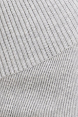 Chunky Knit Kick Flare Trousers in Heather Grey