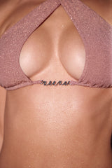 Halter Neck Bikini Top in Pink