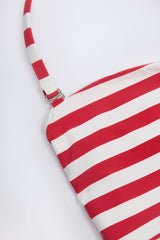 Multiway Bikini Top in Cherry Red Stripe