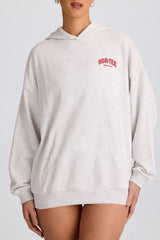 Oversized Hoodie in Grey Marl