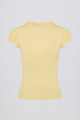 Cut-Out Longline T-Shirt in Lemon