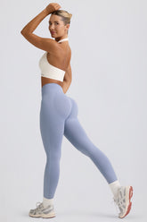 Define Luxe High-Waist Leggings in Blue Grey