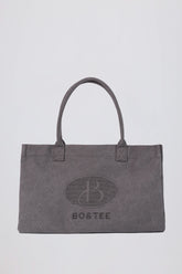Oversized Canvas Tote Bag in Washed Charcoal