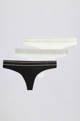 High-Waist Thong Bundle in Multi