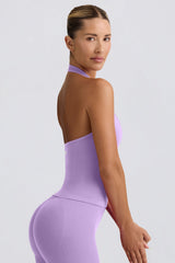Define Luxe Halterneck Tank Top in Lilac