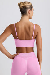 Define Luxe V-Neck Sports Bra in Rose