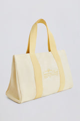 Oversized Canvas Tote Bag in Ivory