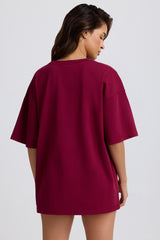 Oversized T-Shirt in Burgundy