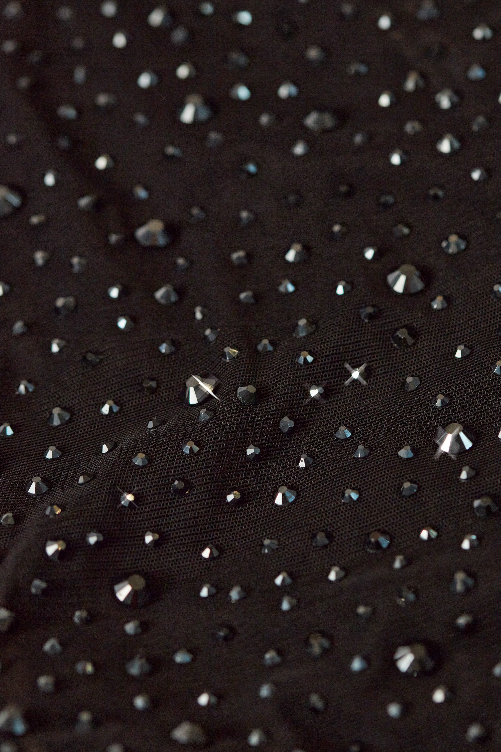 Embellished Cut-Out Mini Dress in Black