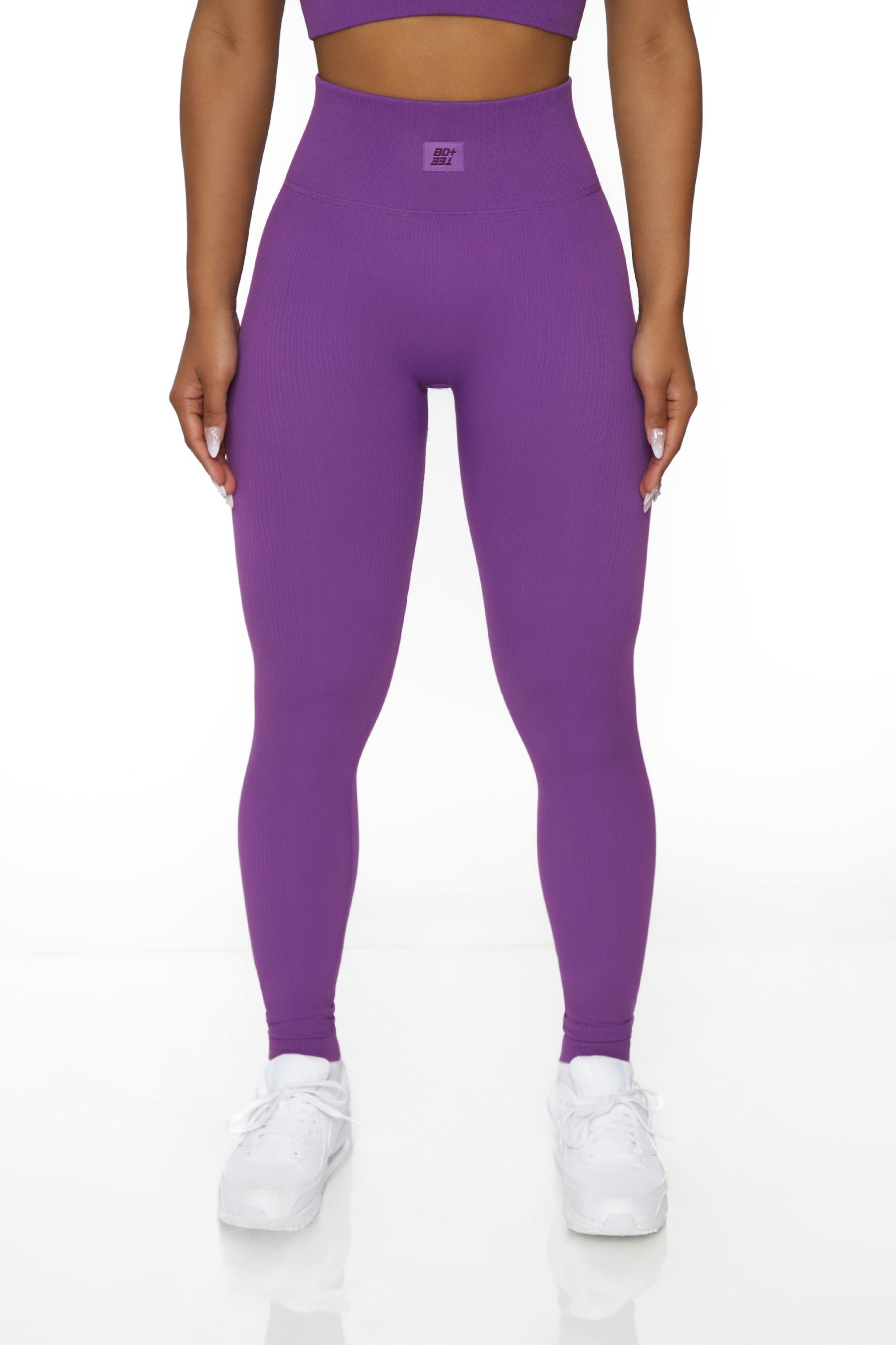 High Waist Leggings in Purple