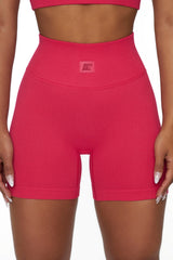 High Waist Biker Shorts in Hot Pink