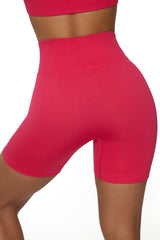 High Waist Biker Shorts in Hot Pink