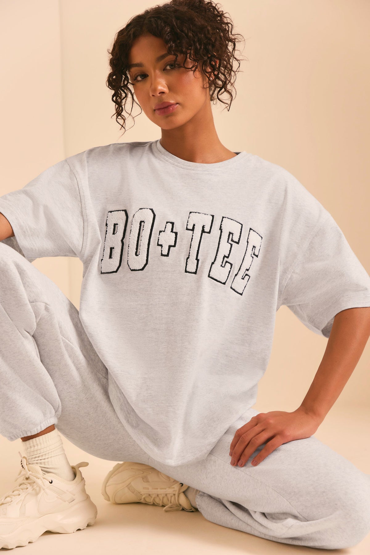 Oversized Short Sleeve T-Shirt in Heather Grey