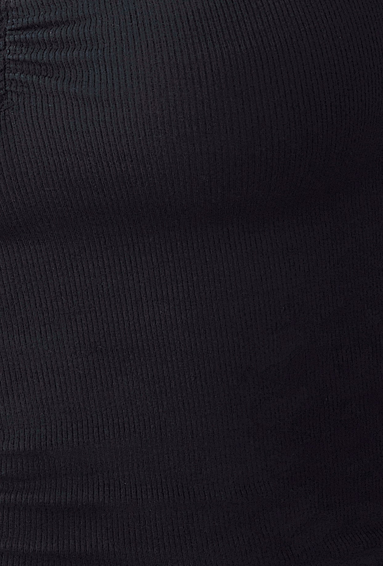 Modal Rib Long Sleeve Crop Top in Onyx