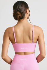 Define Luxe V-Neck Sports Bra in Bubblegum Pink