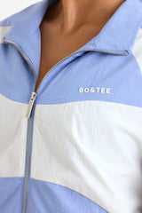 Colourblock Track Jacket in Lavender Blue