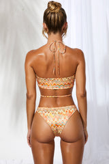 Braided Waist Belt One Piece in Multi Print
