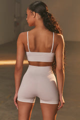 Empower Seamless V Neck Sports Bra in Pale Grey