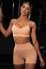 No Limits Seamless High Waisted Shorts in Peach