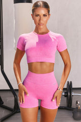 No Limits Seamless High Waisted Shorts in Pink