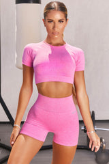 No Limits Seamless High Waisted Shorts in Pink