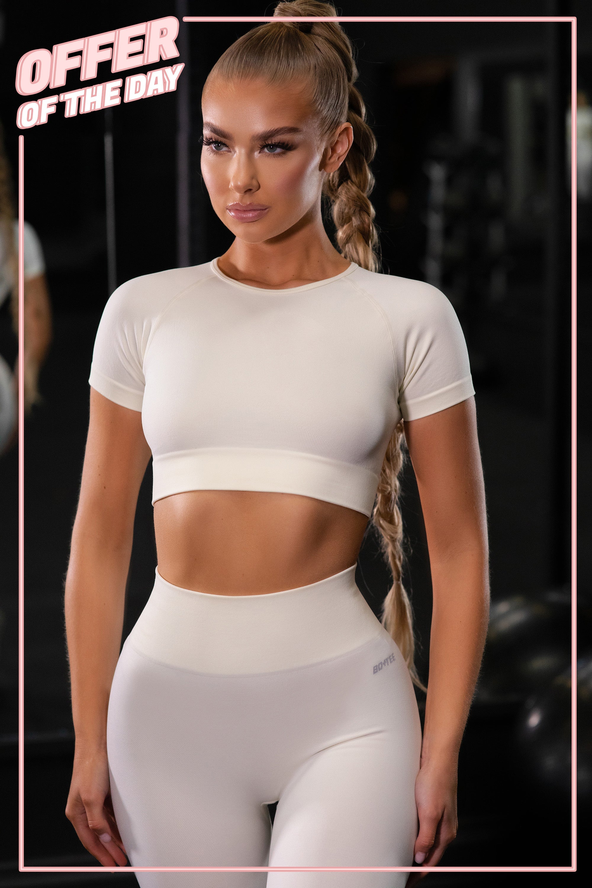 Determined Seamless Crop Top in Cream