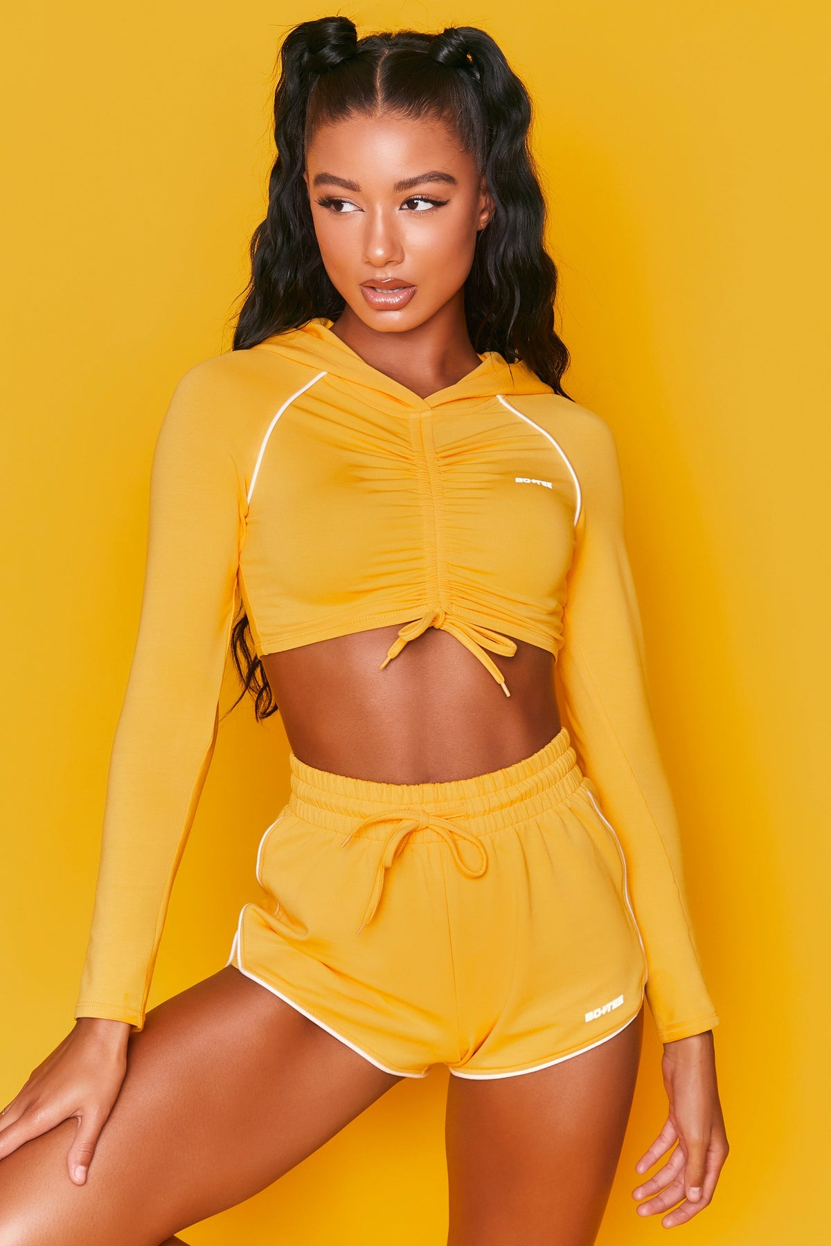 On Track Mini Runner Shorts in Orange