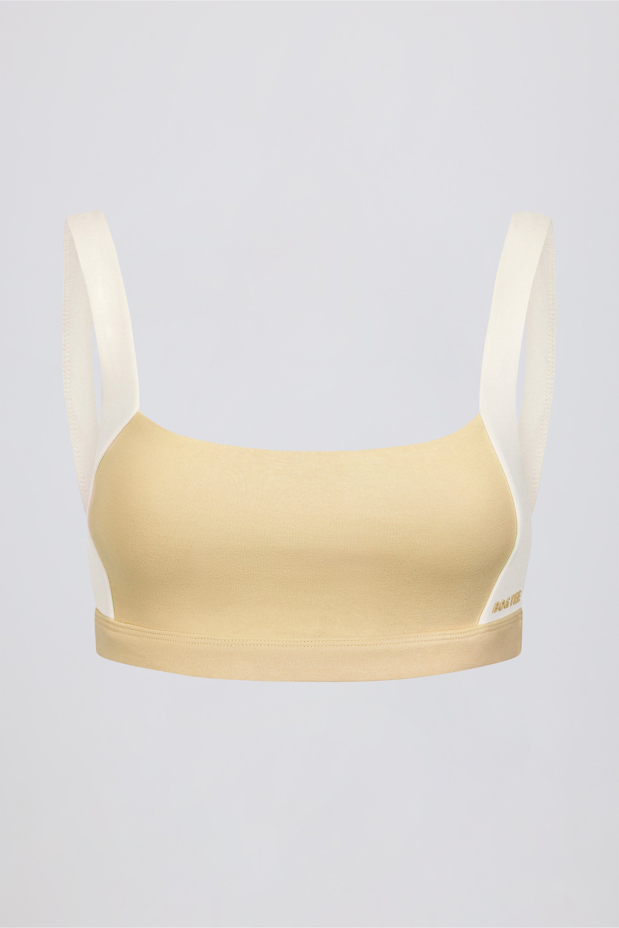 Contrast Sports Bra in Lemon Marl