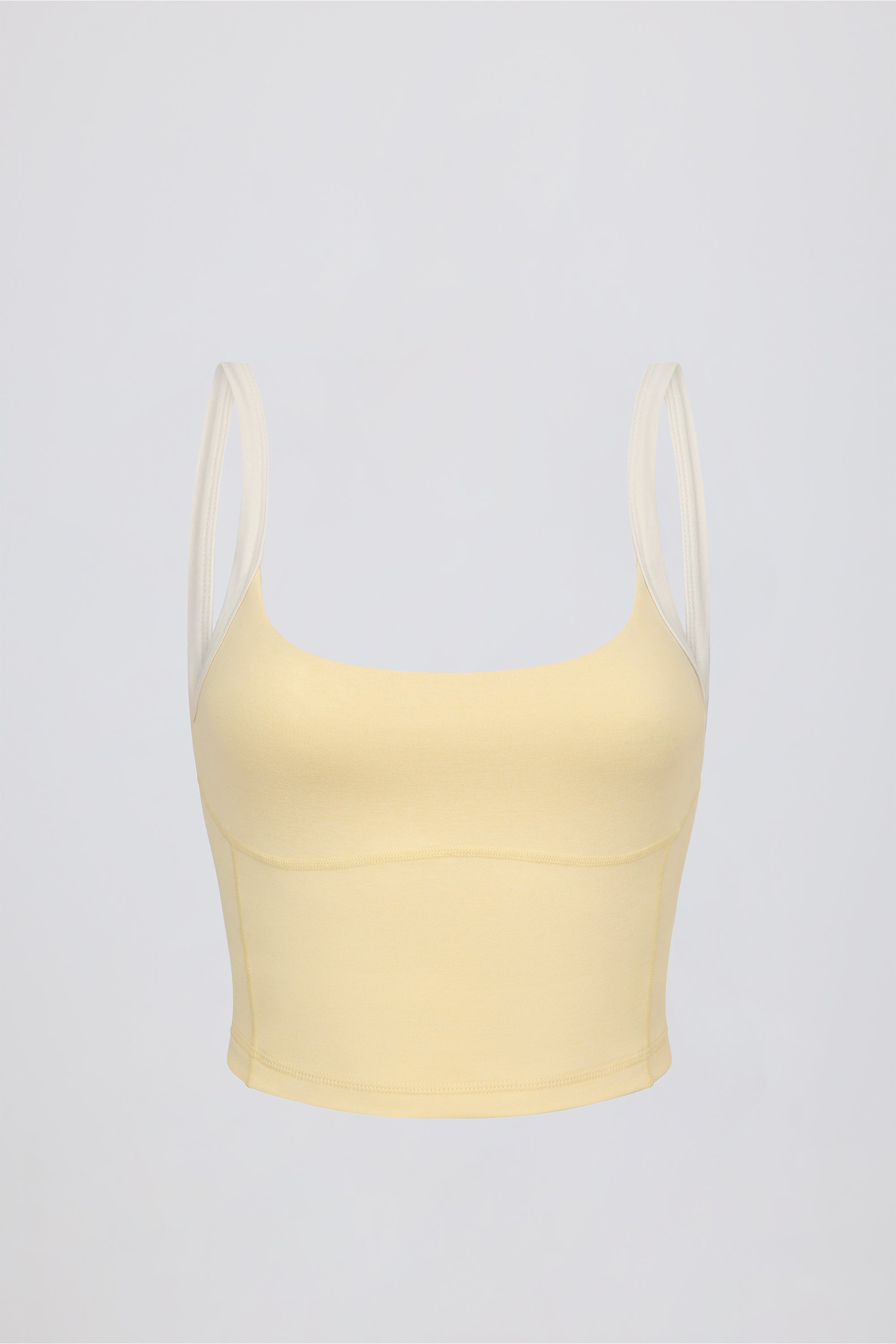 Cropped Tank Top in Lemon Marl
