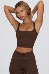 Cropped Tank Top in Pecan Marl