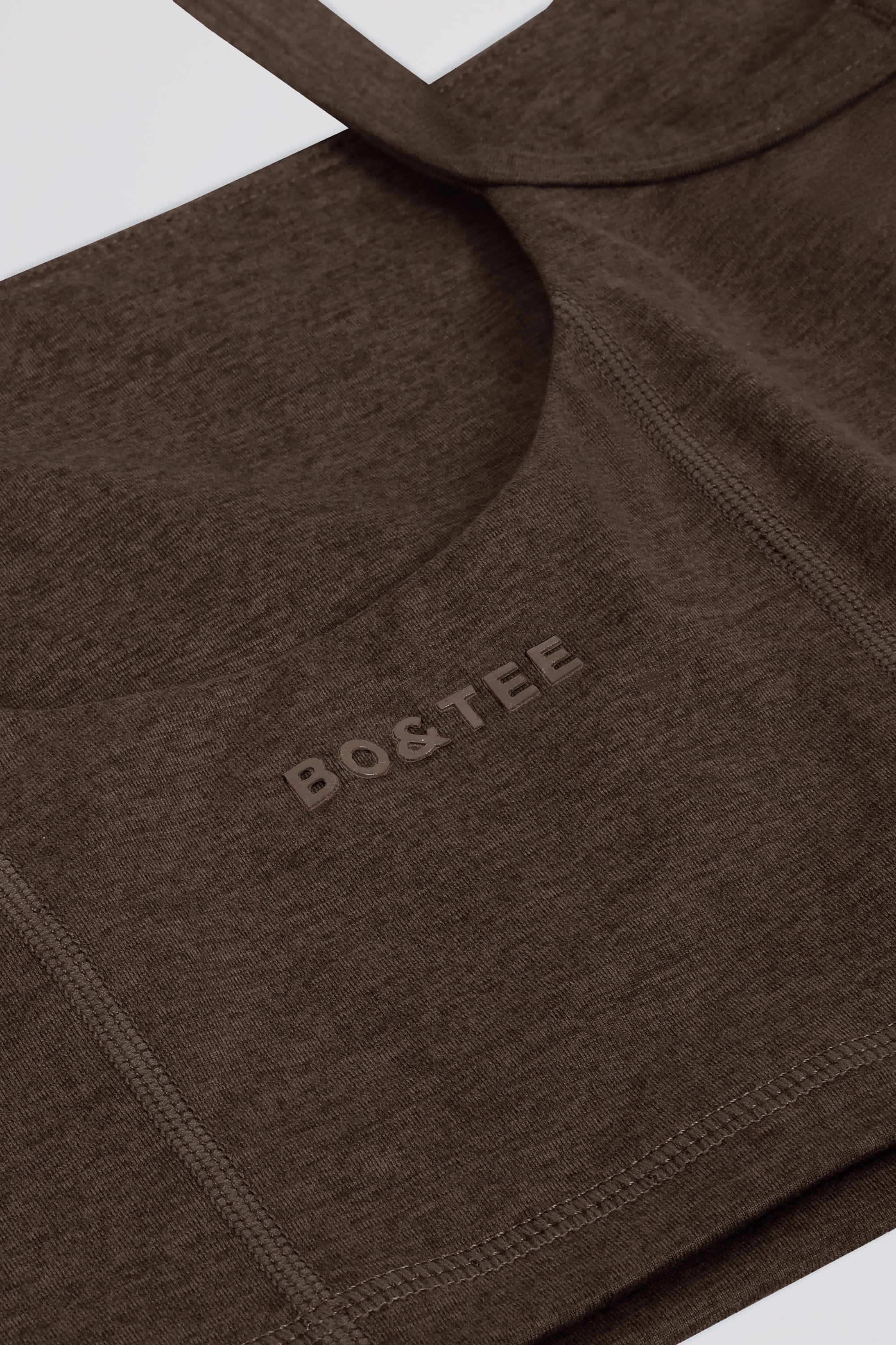 Cropped Tank Top in Pecan Marl