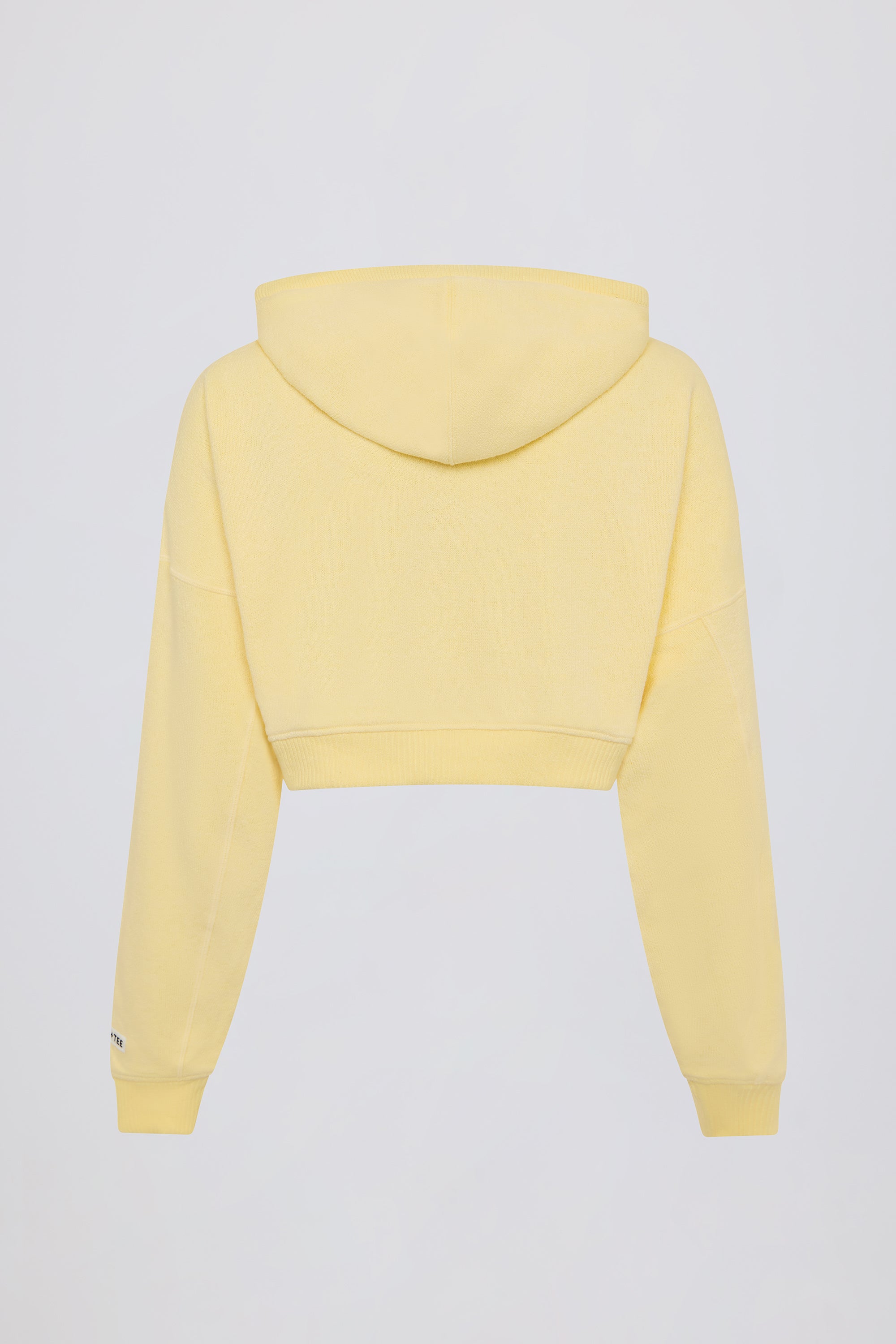 Cropped Zip-Up Hoodie in Lemon