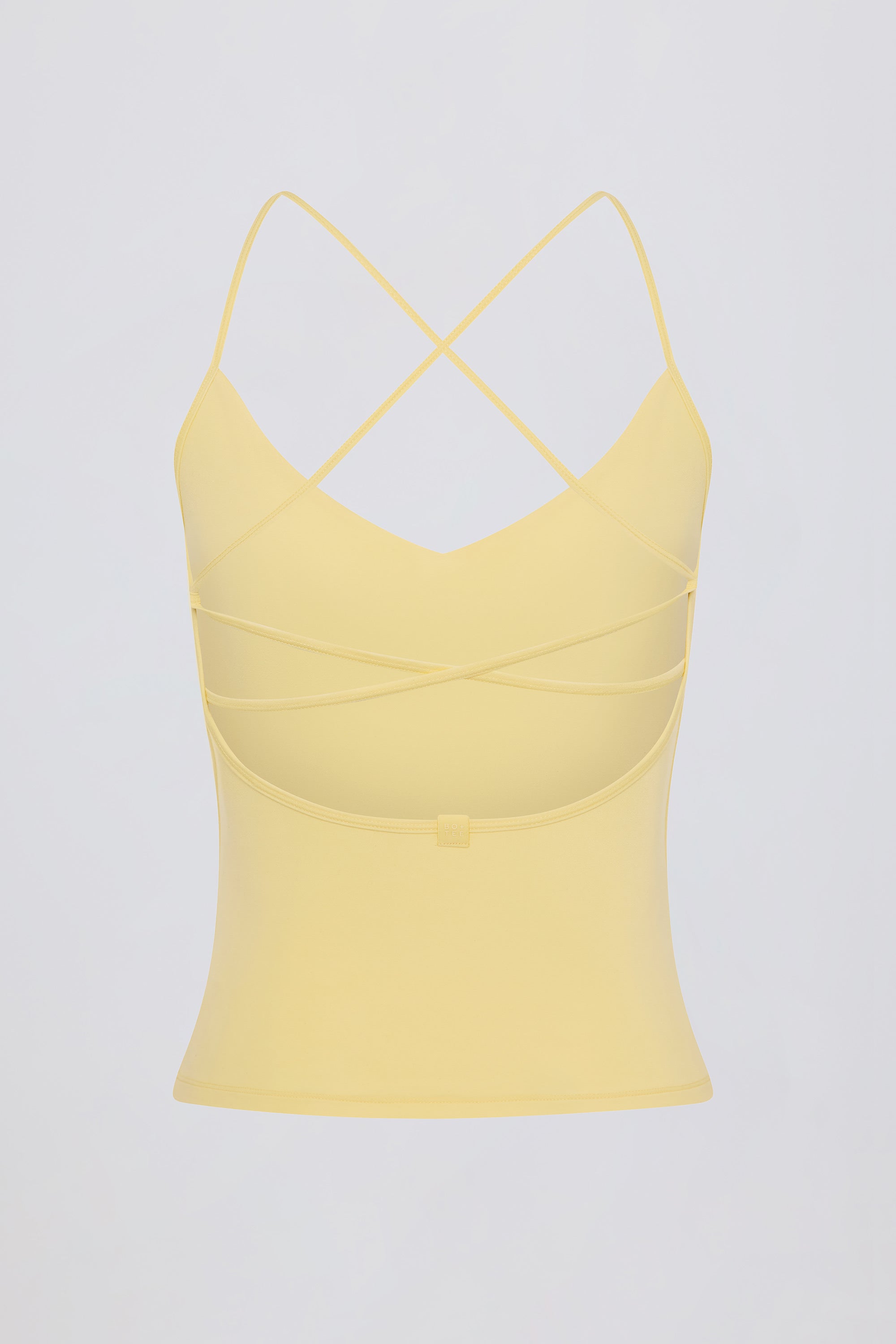 Cross-Back Tank Top in Lemon