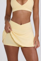 Crossover Mini Skort in Lemon Marl