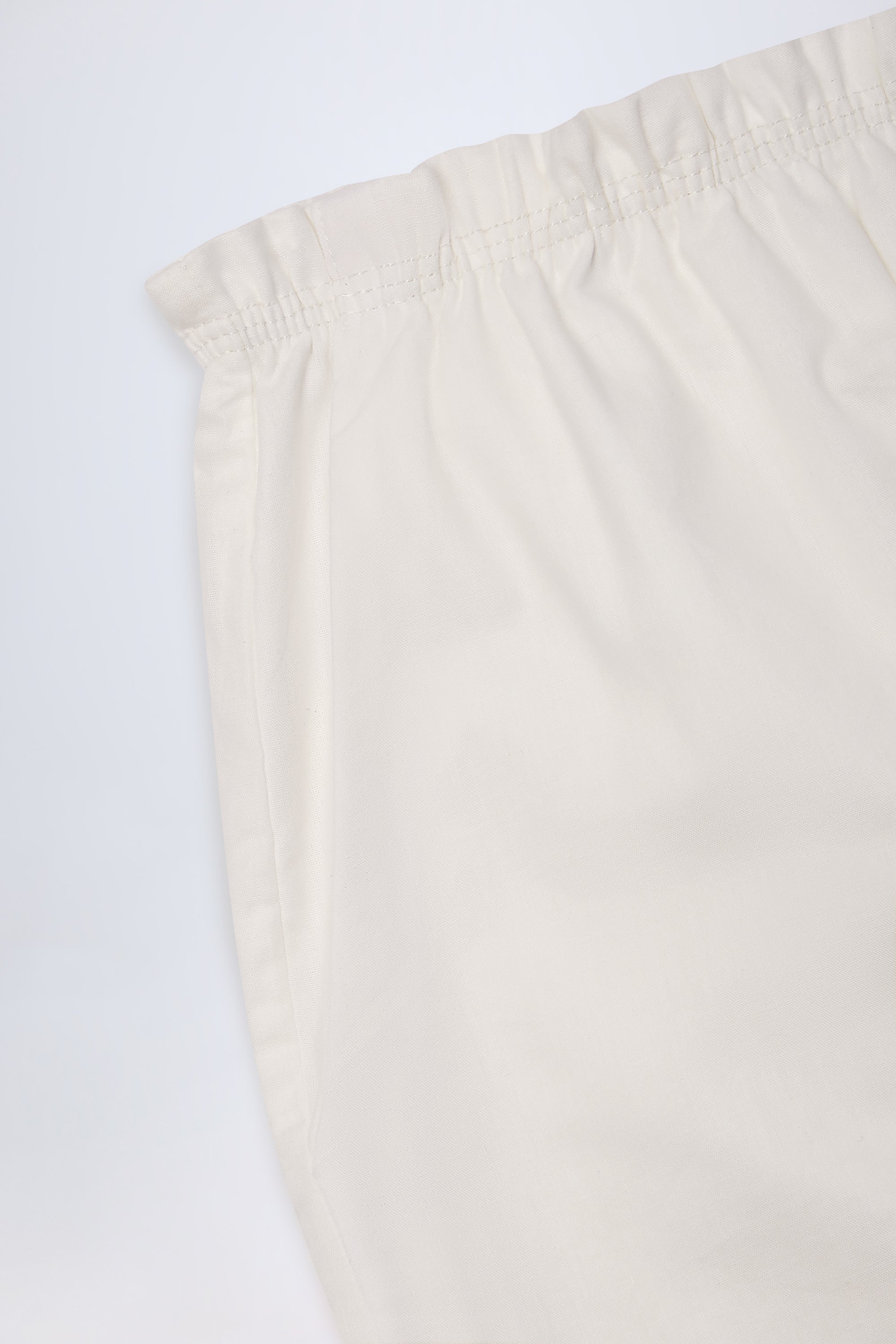 Wide-Leg Cotton-Poplin Trousers in White