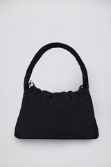 Drawstring Puffer Tote Bag in Black