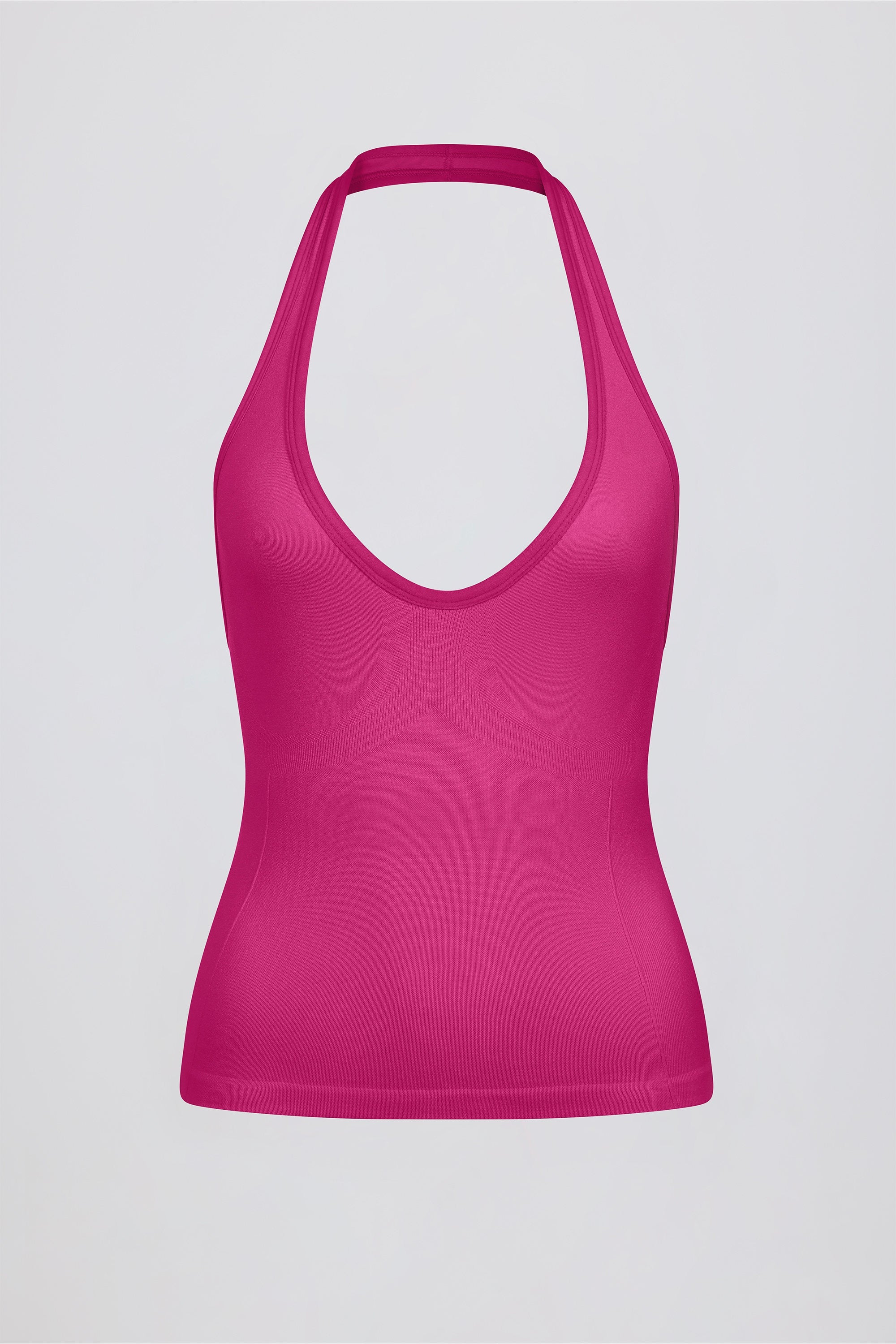 Define Luxe Halterneck Tank Top in Berry