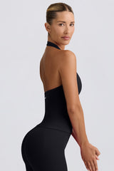 Define Luxe Halterneck Tank Top in Black
