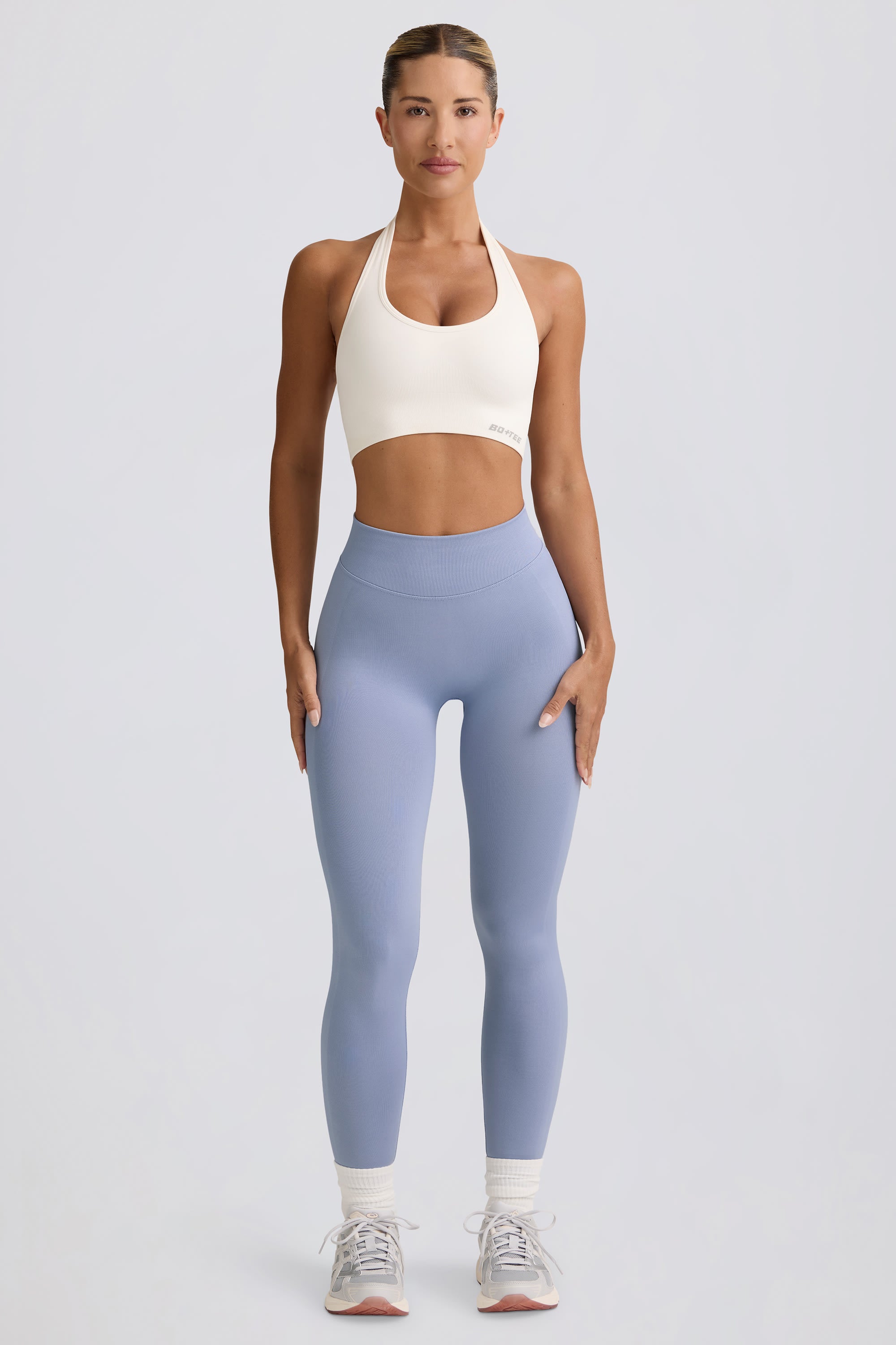 Define Luxe High-Waist Leggings in Blue Grey