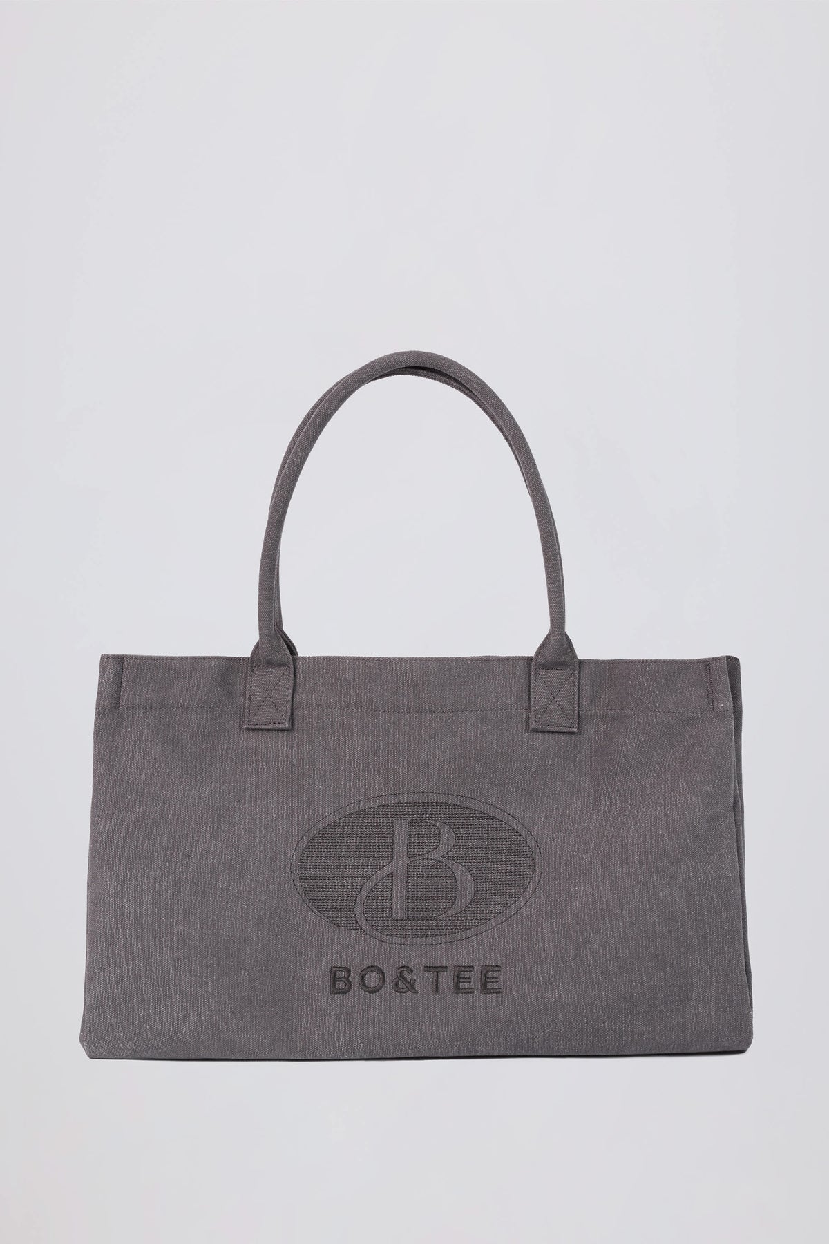 Oversized Canvas Tote Bag in Washed Charcoal