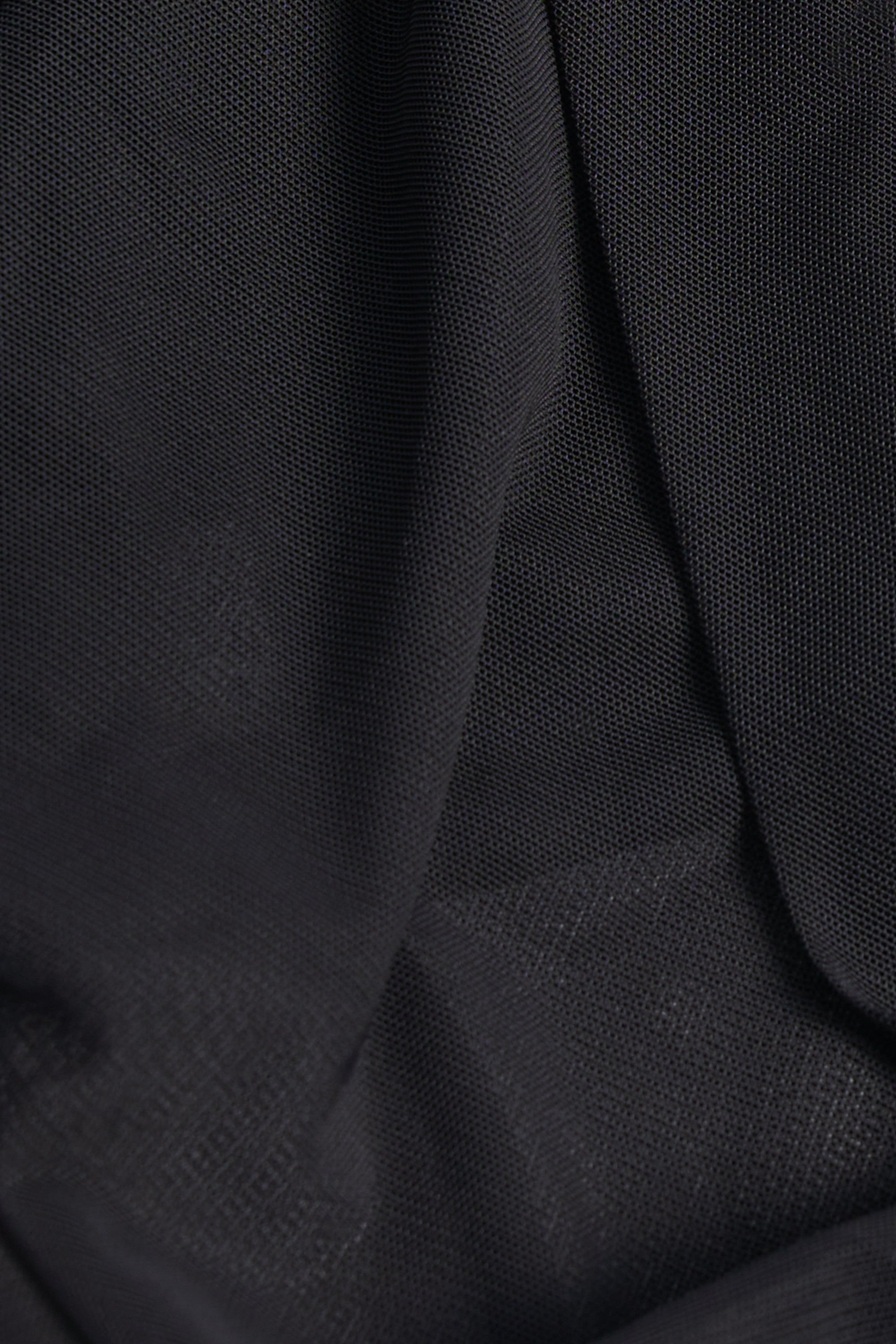 Cowl-Neck Backless Crop Top in Black