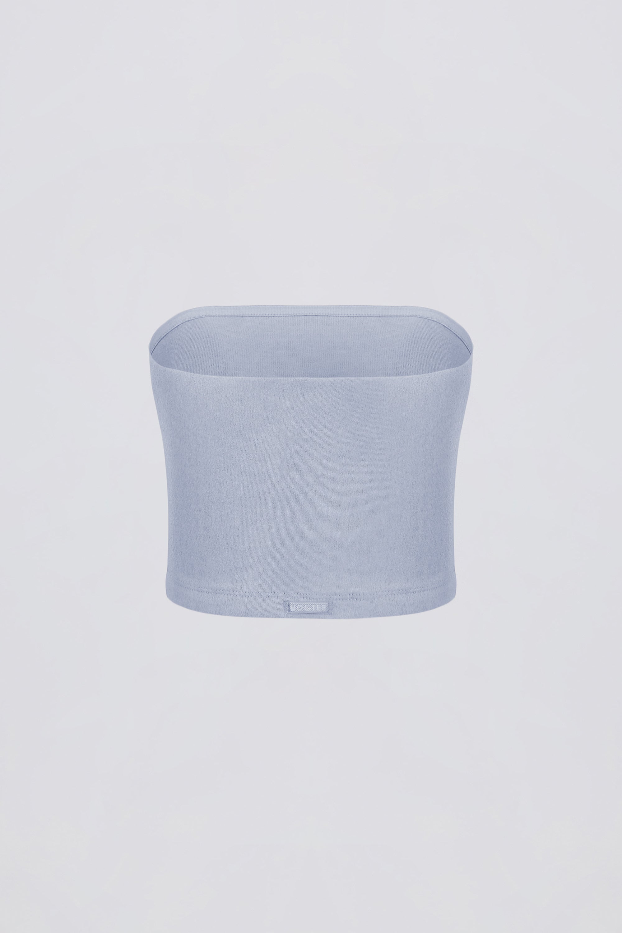 Brushed Jersey Bandeau Top in Soft Blue