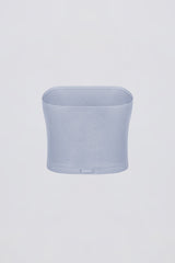 Brushed Jersey Bandeau Top in Soft Blue