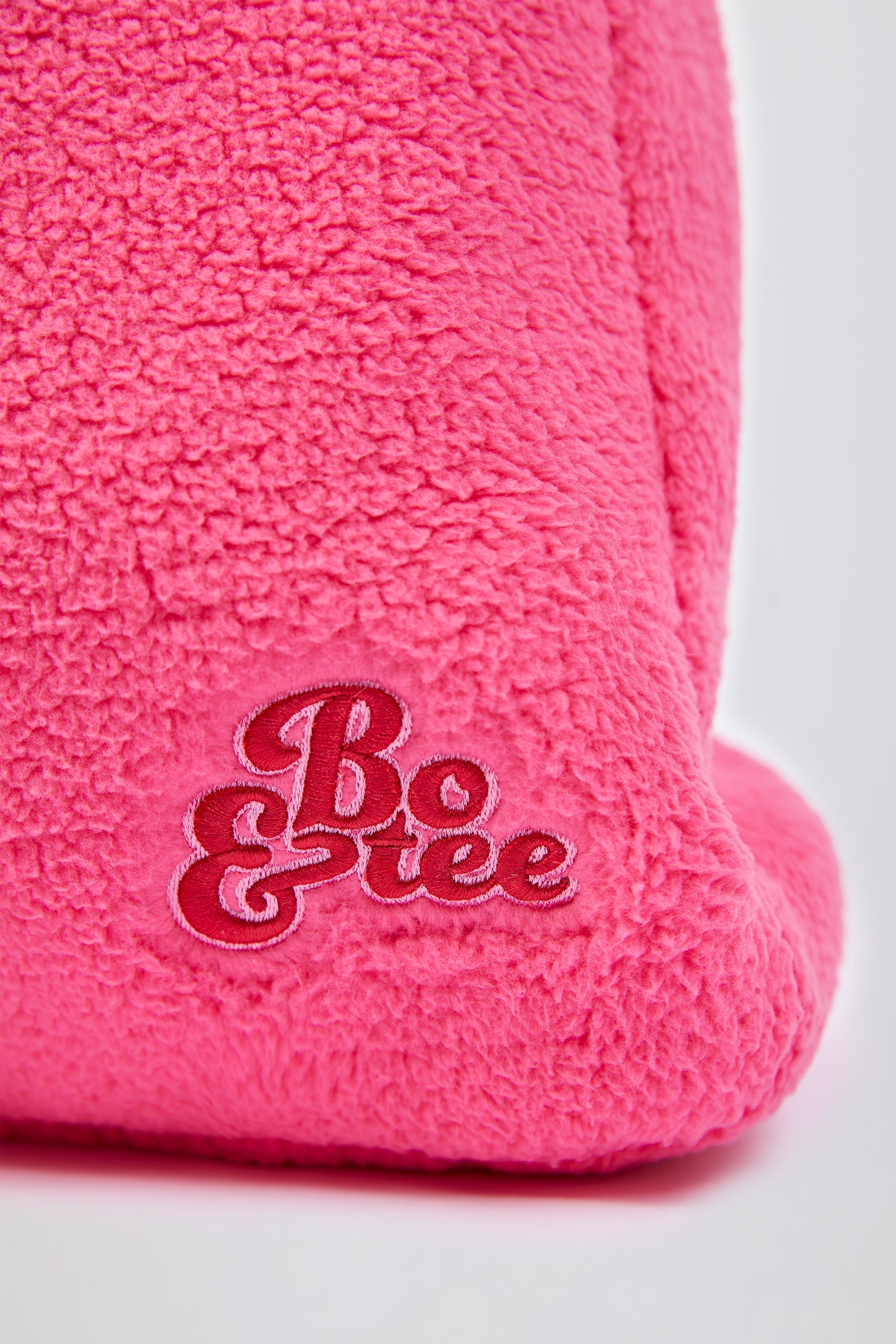 Oversized Fleece Tote Bag in Hot Pink