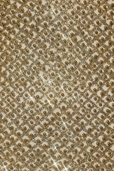 Embellished Sweetheart-Neck Mini Dress in Gold