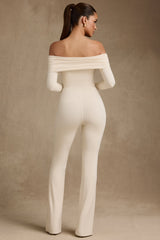 Modal Off-Shoulder Jumpsuit in Ivory